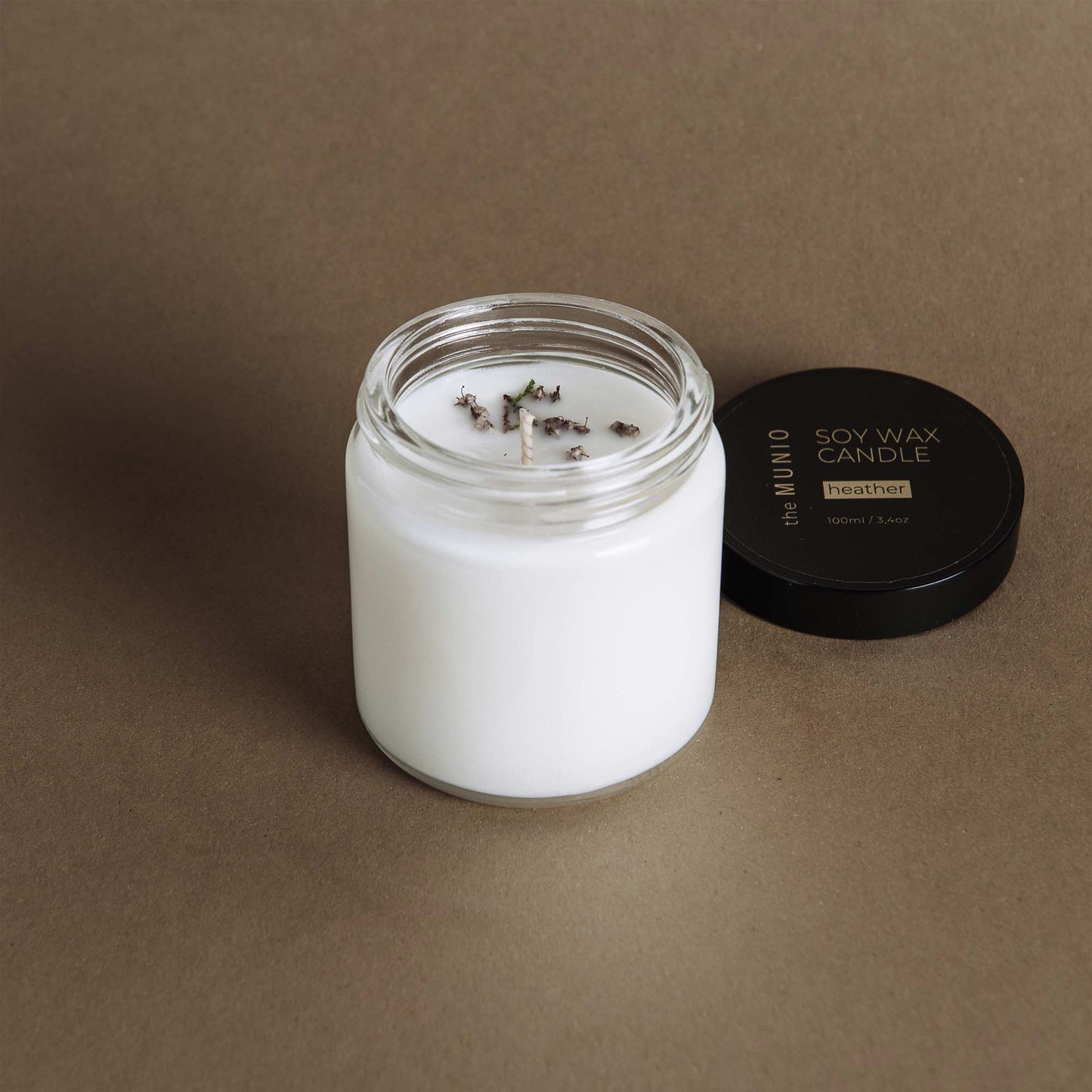 Heather mini candle in glass votive