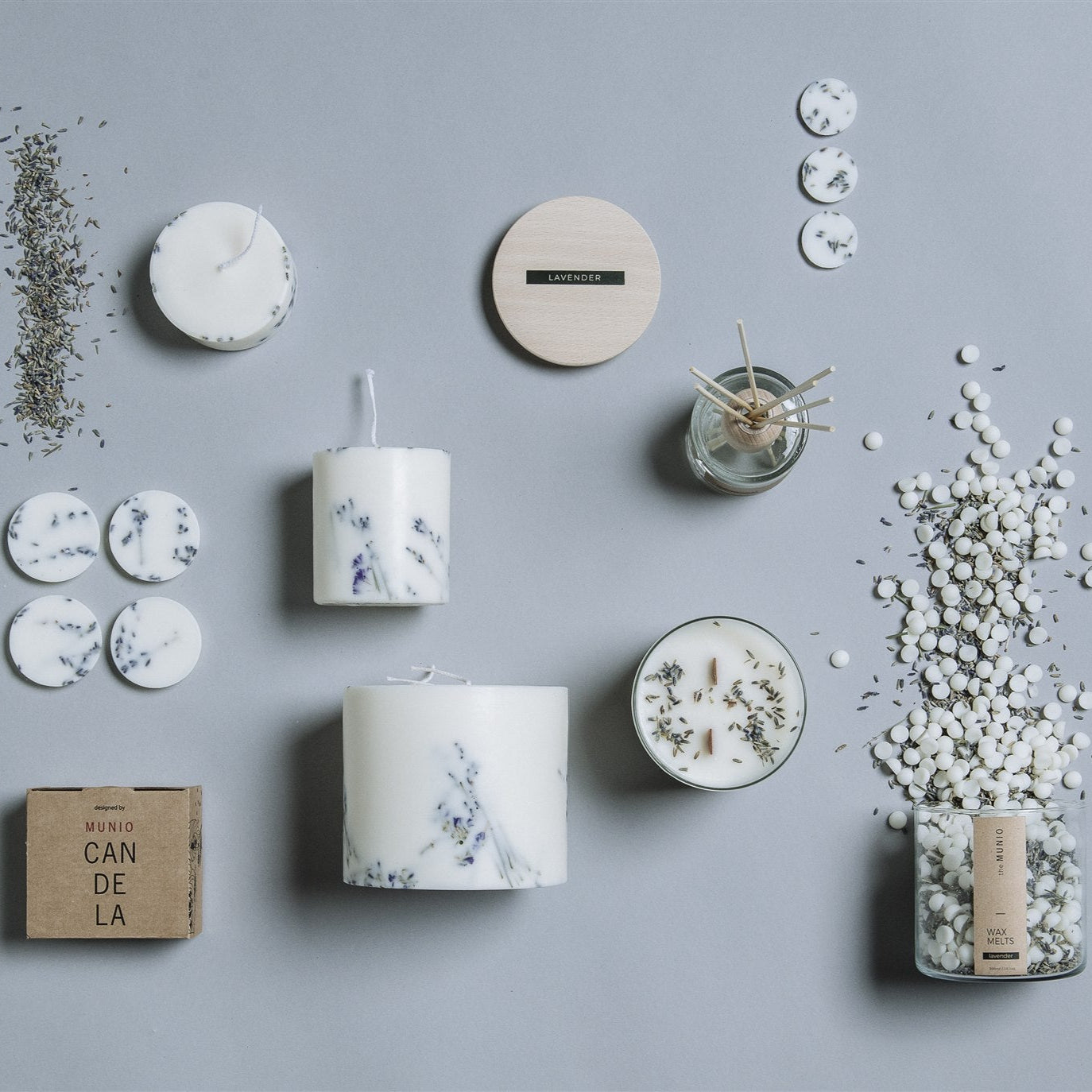 Lavender large 3-wick pillar candle