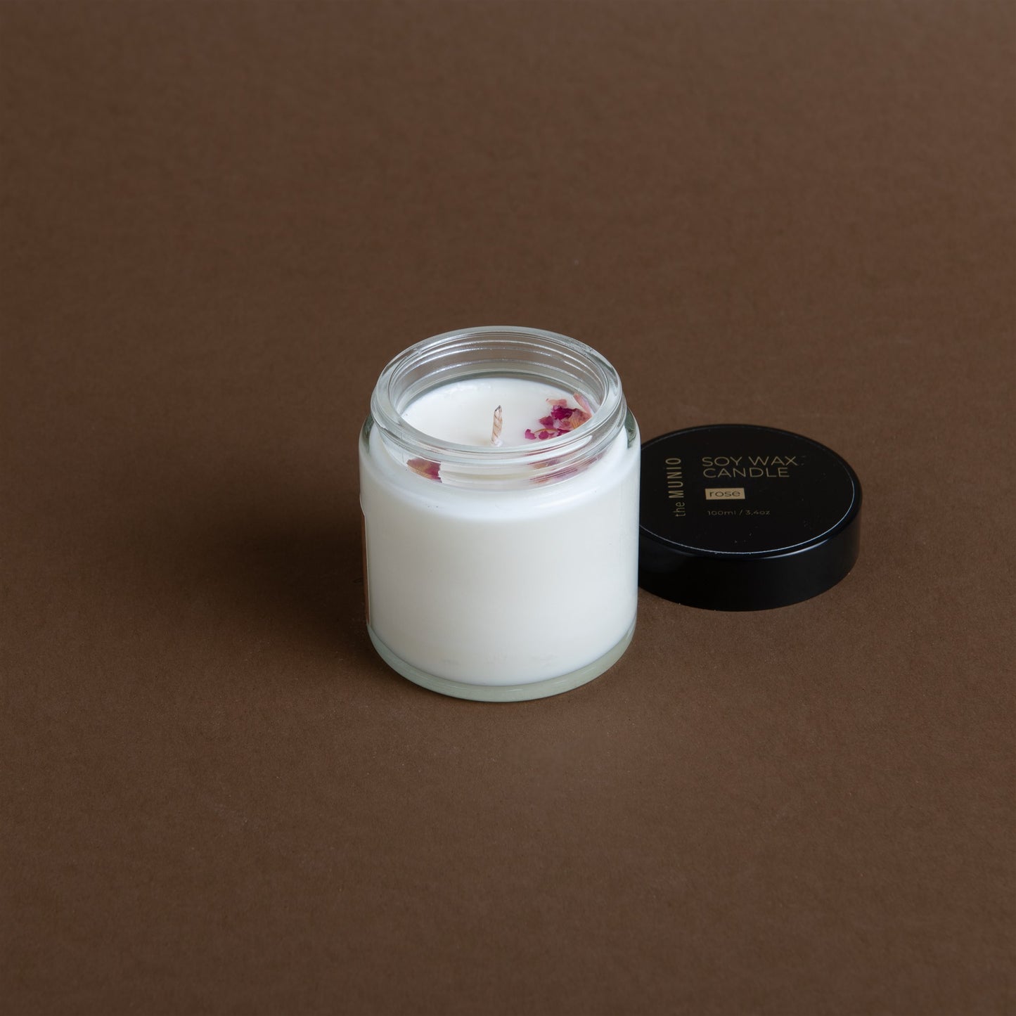 Rose mini candle in glass votive