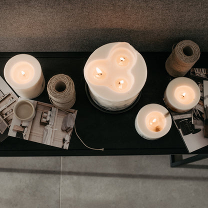 Linden flowers mini pillar candle