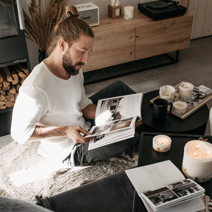 Wild flowers mini pillar candle