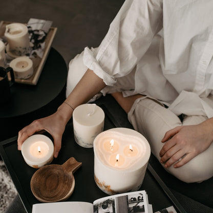 Wild flowers mini pillar candle