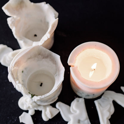 Linden flowers pillar candle