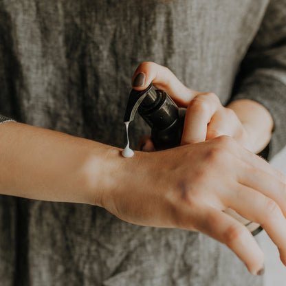 Juniper organic hand lotion in 200ml black bottle